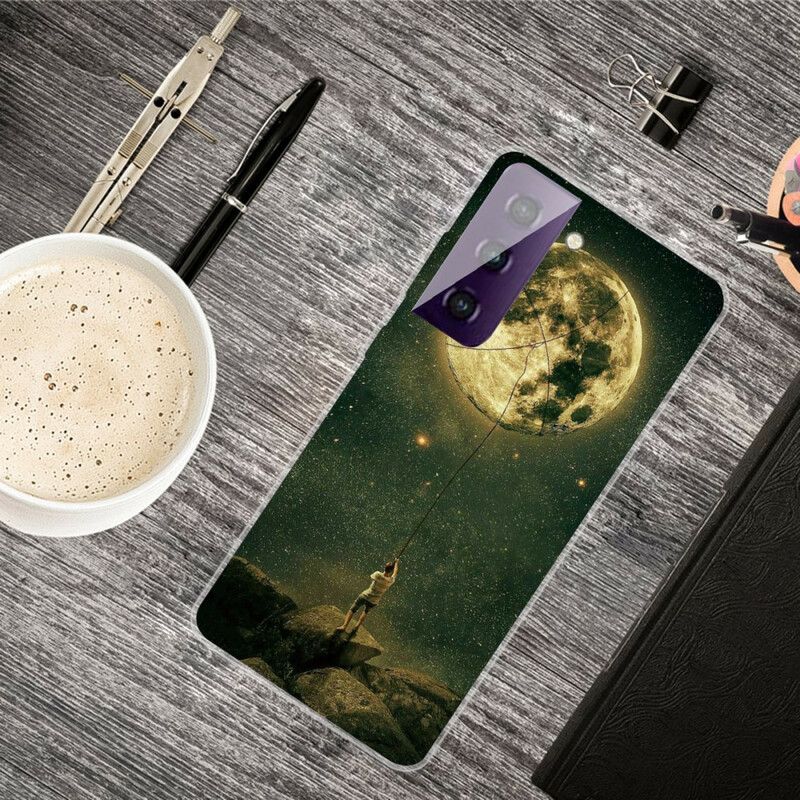 Coque Samsung Galaxy S21 FE Flexible Homme À La Lune