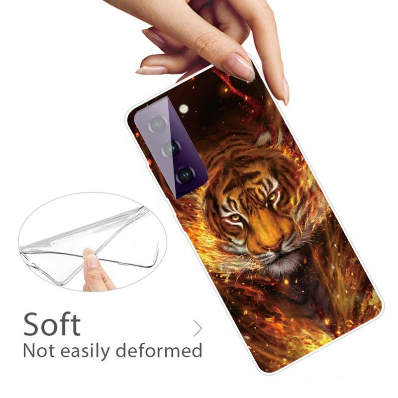 Coque Samsung Galaxy S21 FE Flexible Tigre