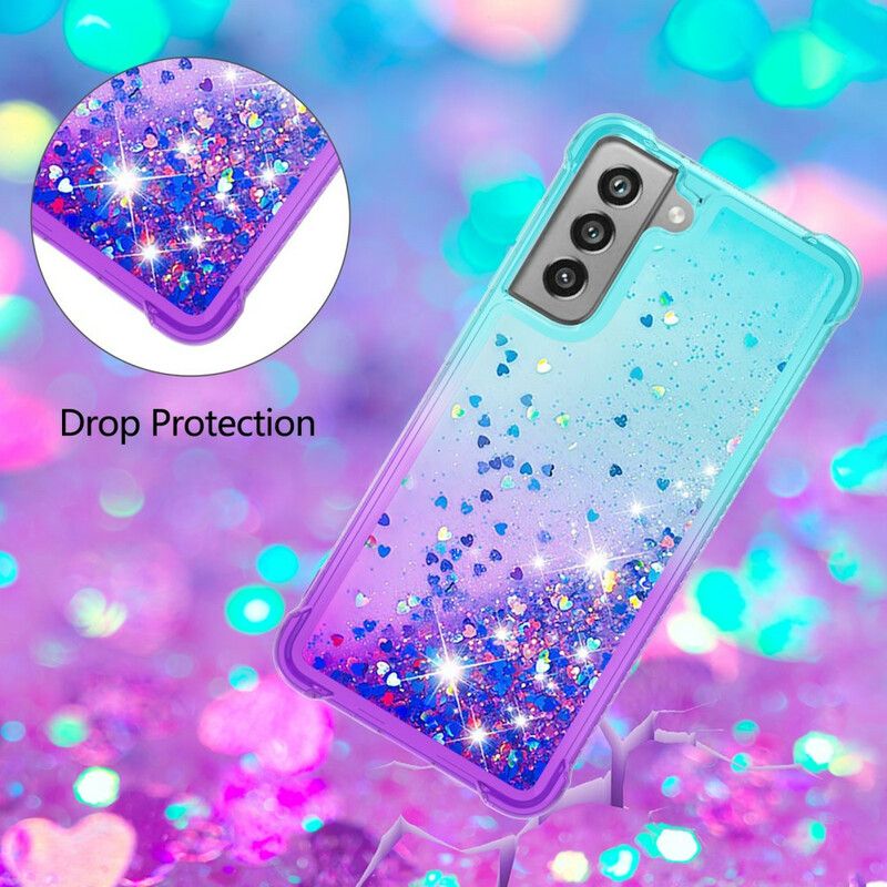 Coque Samsung Galaxy S21 FE Paillettes Colors