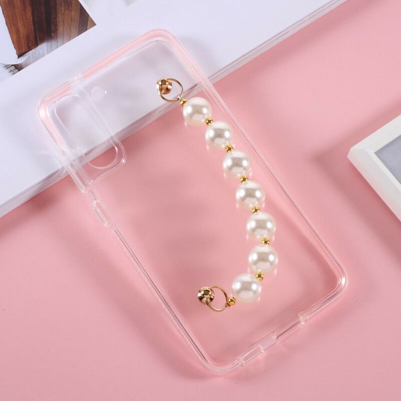 Coque Samsung Galaxy S21 FE Silicone Bracelet Perles