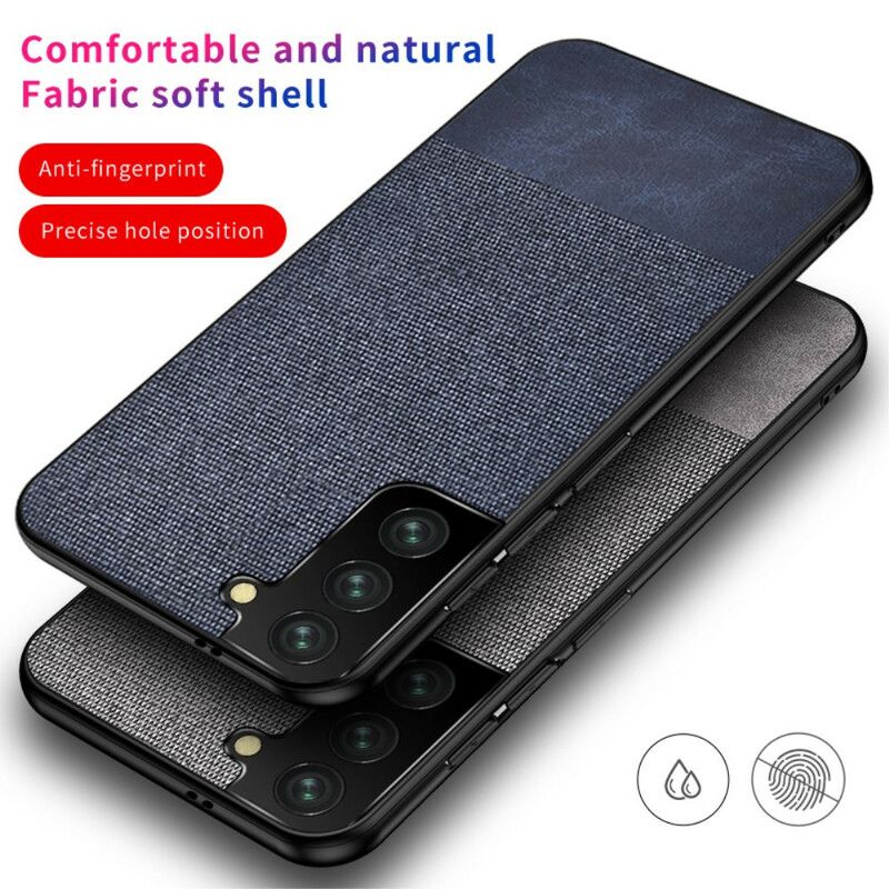 Coque Samsung Galaxy S21 FE Simili Cuir Et Tissu