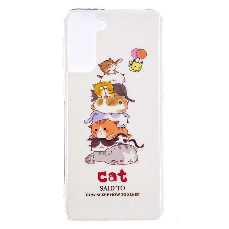 Coque Samsung Galaxy S21 Plus 5g Cats Fluorescente