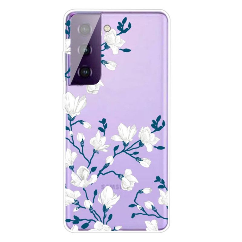 Coque Samsung Galaxy S21 Plus 5g Fleurs Blanches