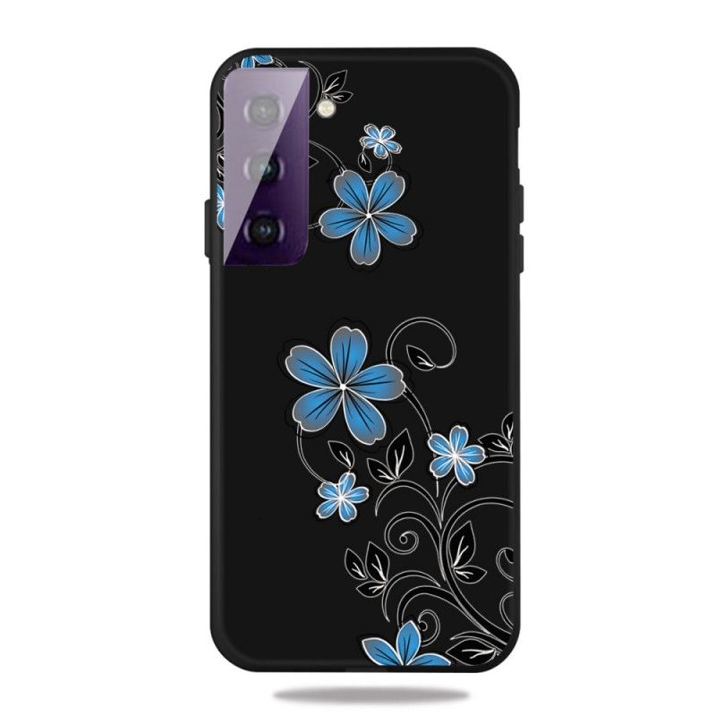 Coque Samsung Galaxy S21 Plus 5g Fleurs Bleues