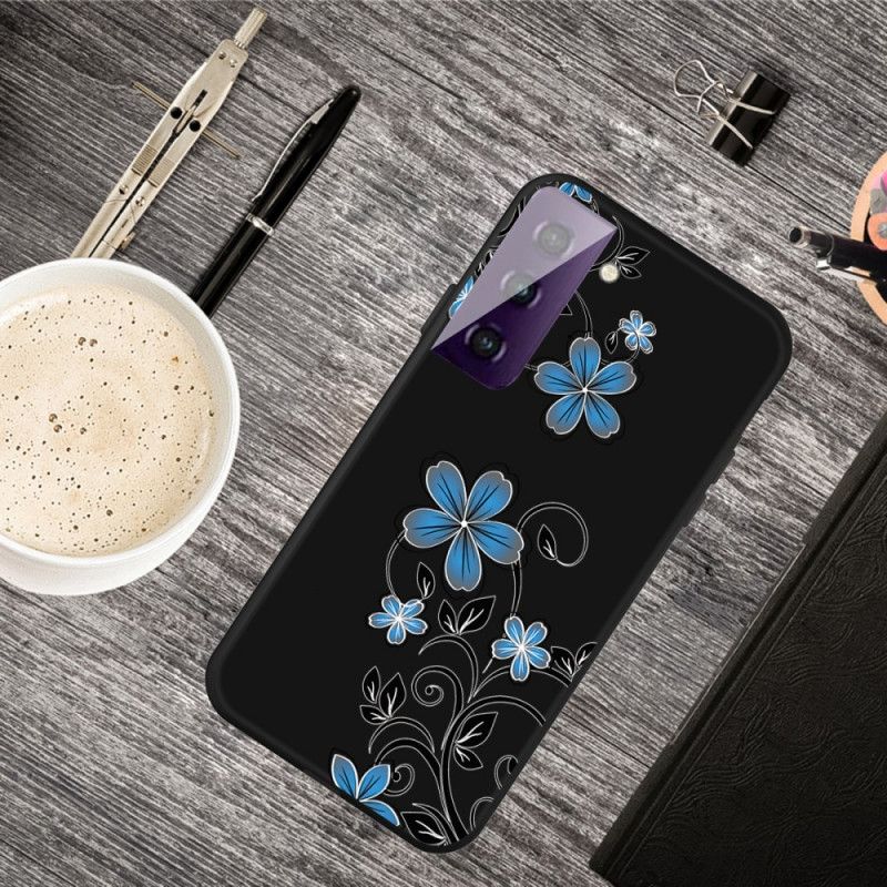 Coque Samsung Galaxy S21 Plus 5g Fleurs Bleues