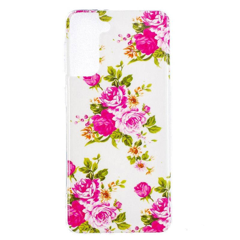 Coque Samsung Galaxy S21 Plus 5g Fleurs Liberty Fluorescente