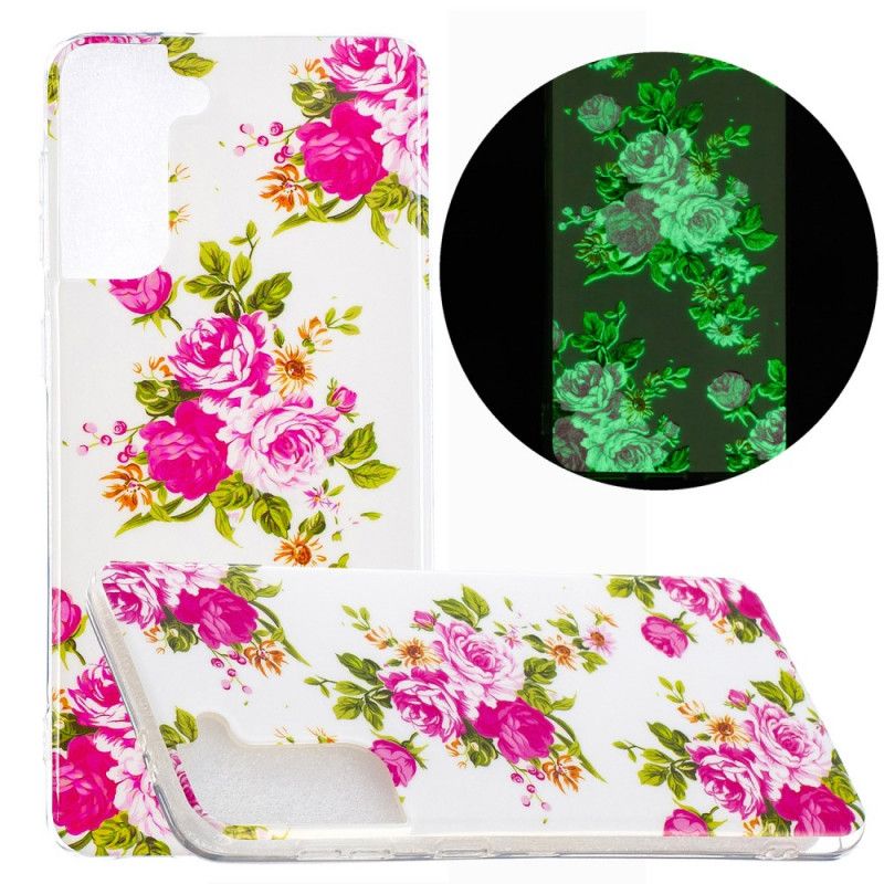 Coque Samsung Galaxy S21 Plus 5g Fleurs Liberty Fluorescente