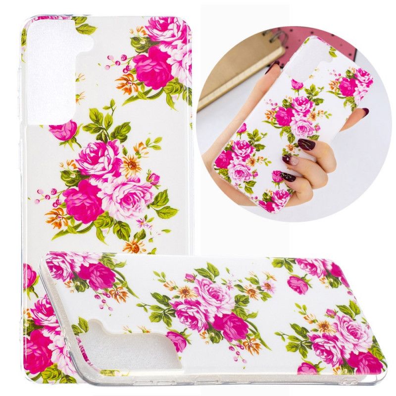 Coque Samsung Galaxy S21 Plus 5g Fleurs Liberty Fluorescente