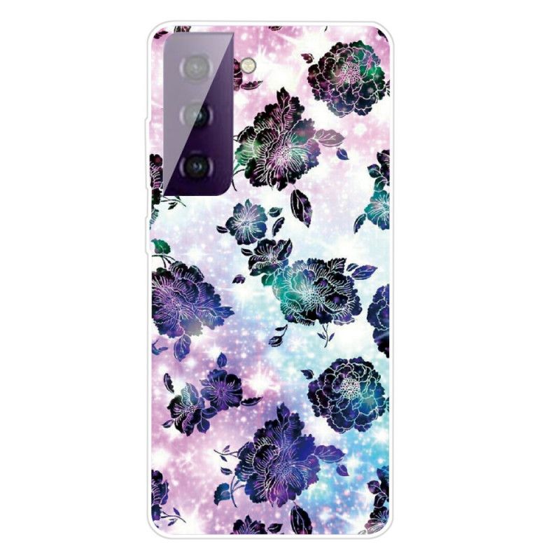 Coque Samsung Galaxy S21 Plus 5g Fleurs Vintage Colorées