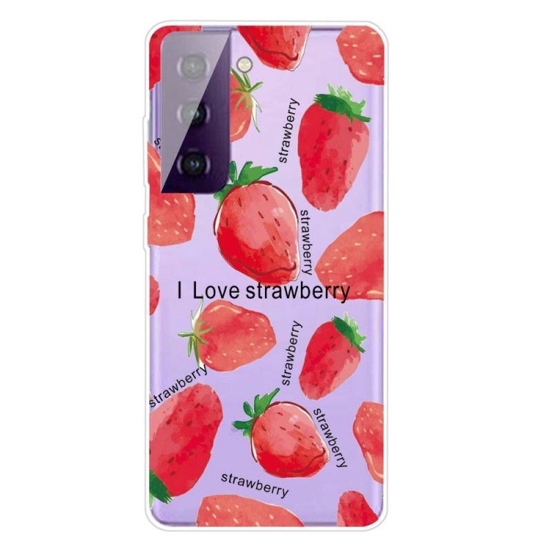 Coque Samsung Galaxy S21 Plus 5g Fraises / I Love Strawberry