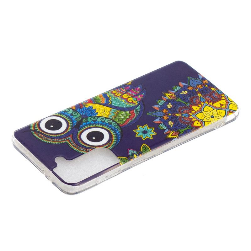 Coque Samsung Galaxy S21 Plus 5g Hibou Mandala Fluorescente