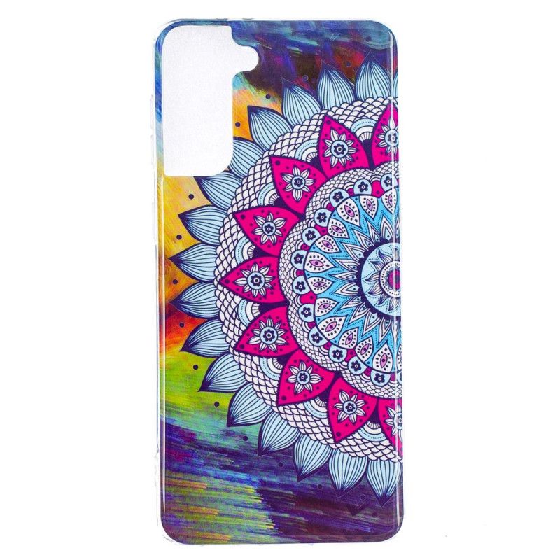 Coque Samsung Galaxy S21 Plus 5g Mandala Coloré Fluorescente