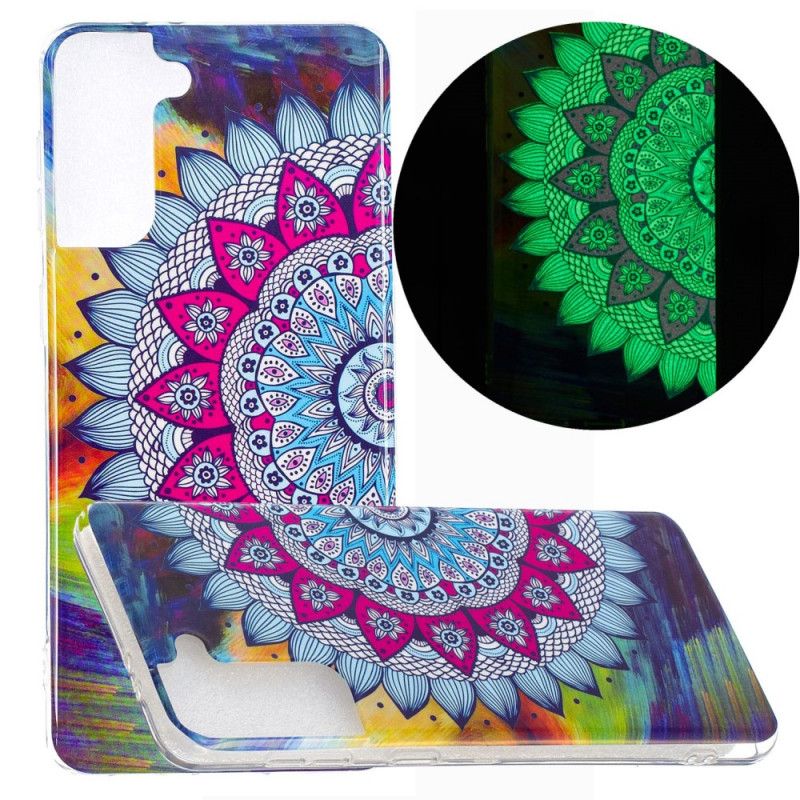 Coque Samsung Galaxy S21 Plus 5g Mandala Coloré Fluorescente