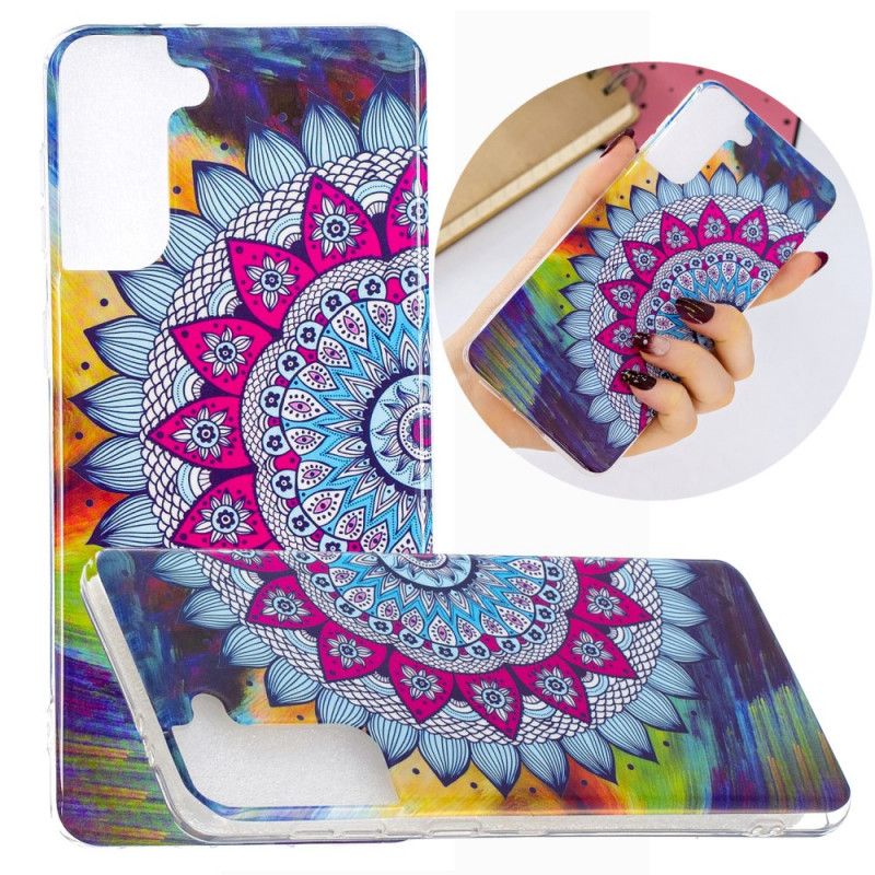 Coque Samsung Galaxy S21 Plus 5g Mandala Coloré Fluorescente