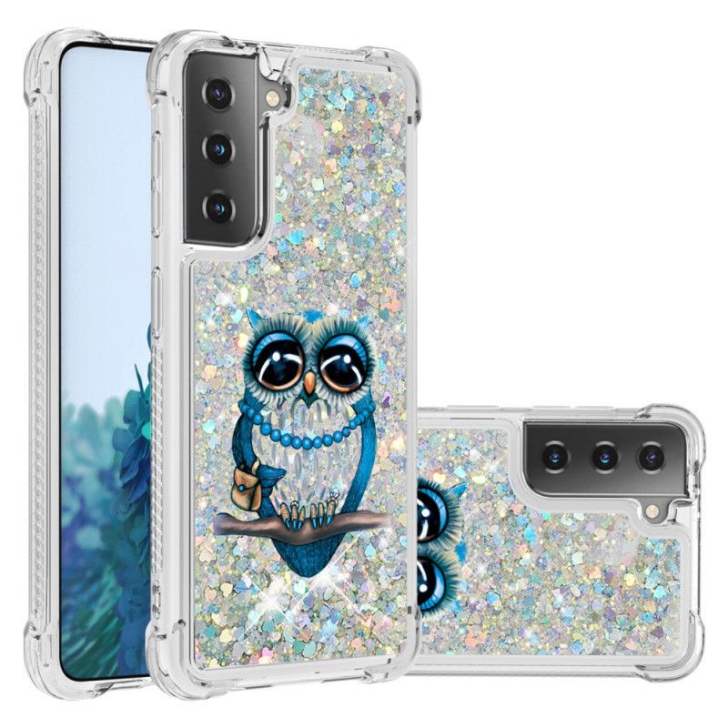 Coque Samsung Galaxy S21 Plus 5g Miss Hibou Paillettes