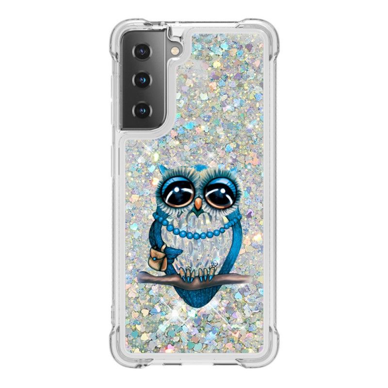 Coque Samsung Galaxy S21 Plus 5g Miss Hibou Paillettes