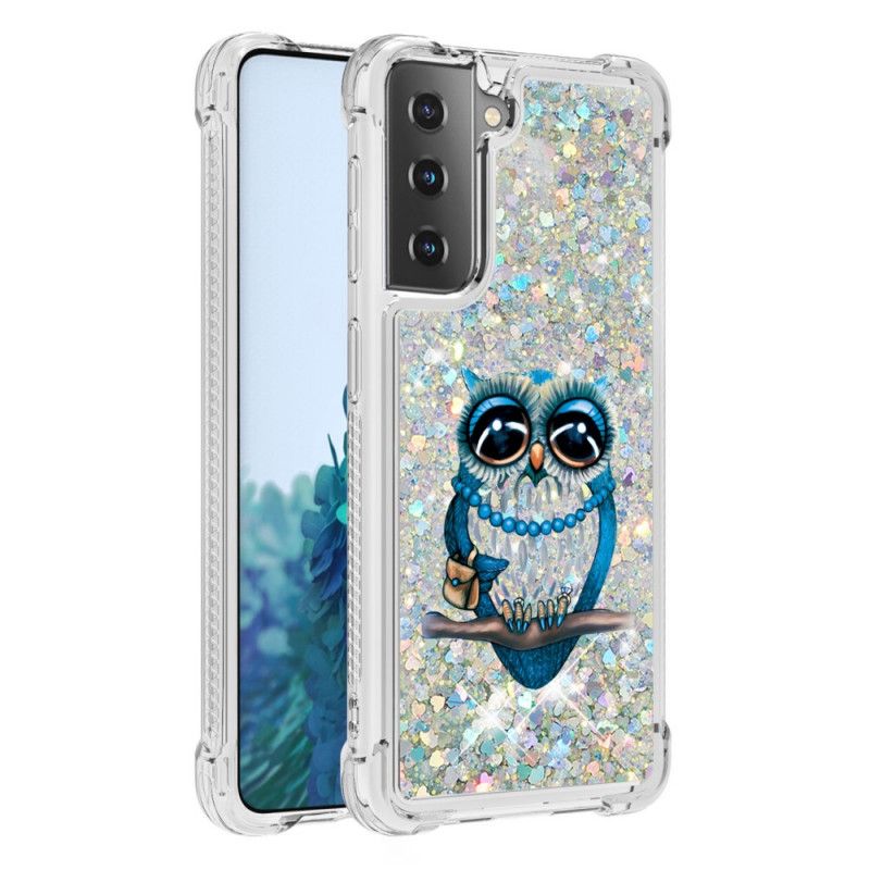 Coque Samsung Galaxy S21 Plus 5g Miss Hibou Paillettes