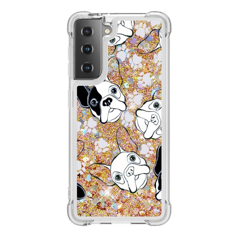 Coque Samsung Galaxy S21 Plus 5g Mr Chien Paillettes