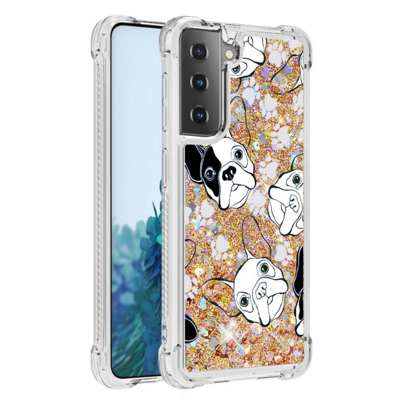 Coque Samsung Galaxy S21 Plus 5g Mr Chien Paillettes