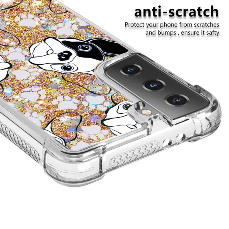 Coque Samsung Galaxy S21 Plus 5g Mr Chien Paillettes