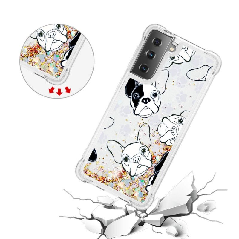 Coque Samsung Galaxy S21 Plus 5g Mr Chien Paillettes