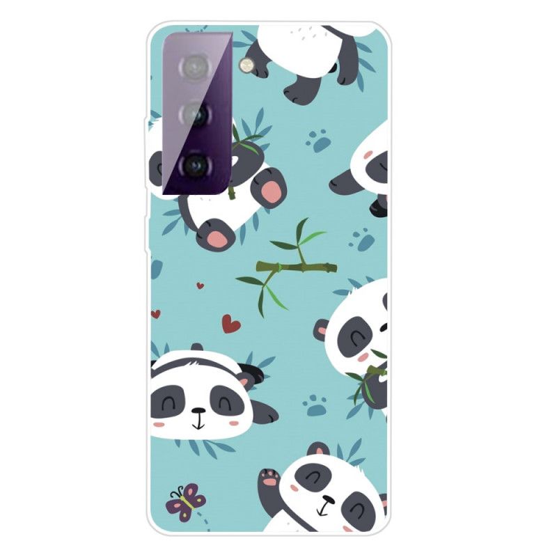Coque Samsung Galaxy S21 Plus 5g Pandas Love Bambou