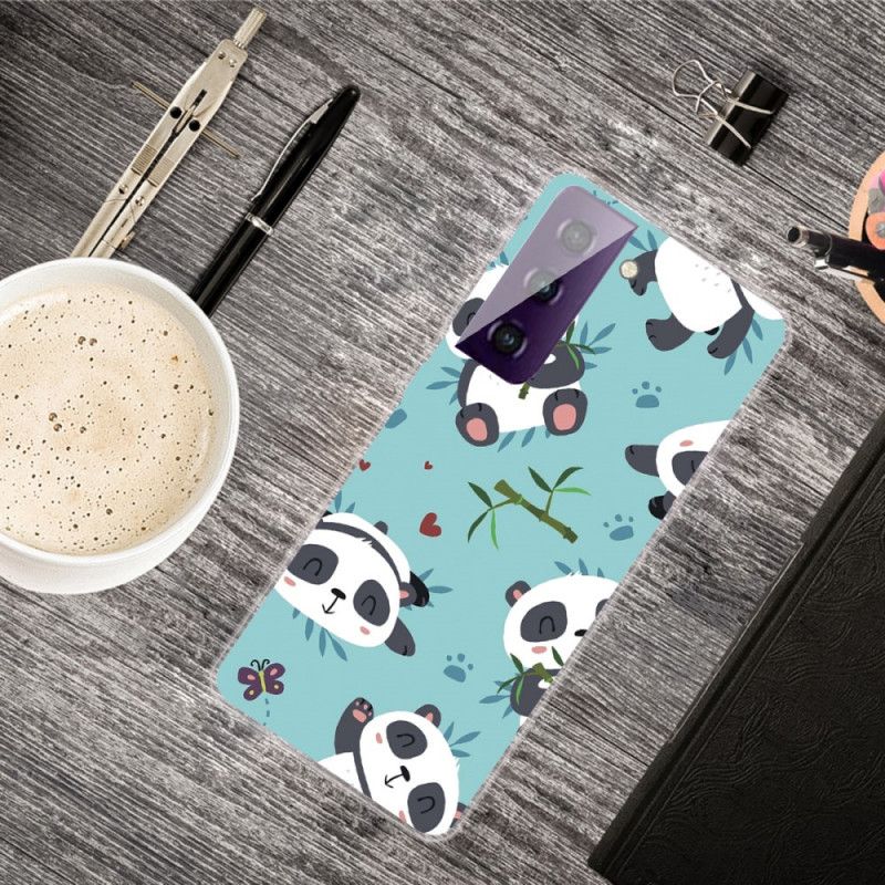 Coque Samsung Galaxy S21 Plus 5g Pandas Love Bambou