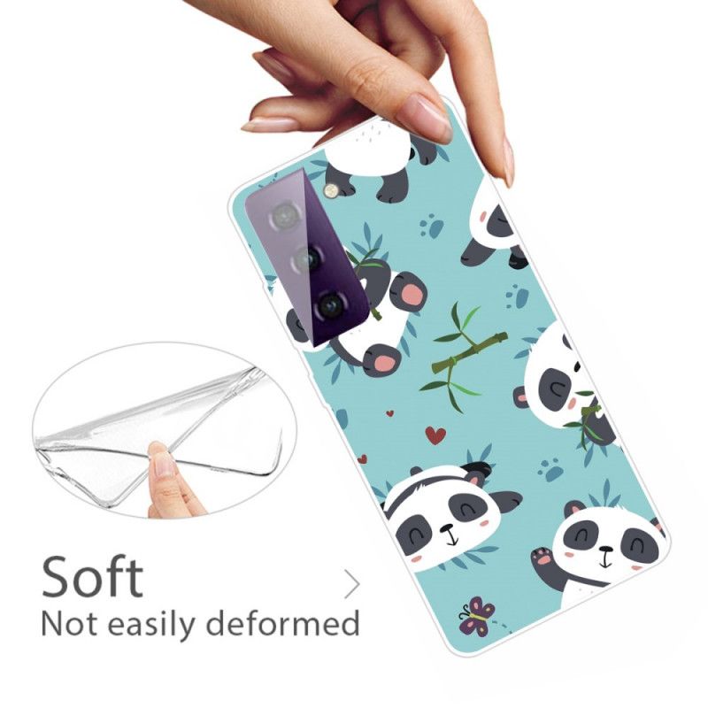 Coque Samsung Galaxy S21 Plus 5g Pandas Love Bambou