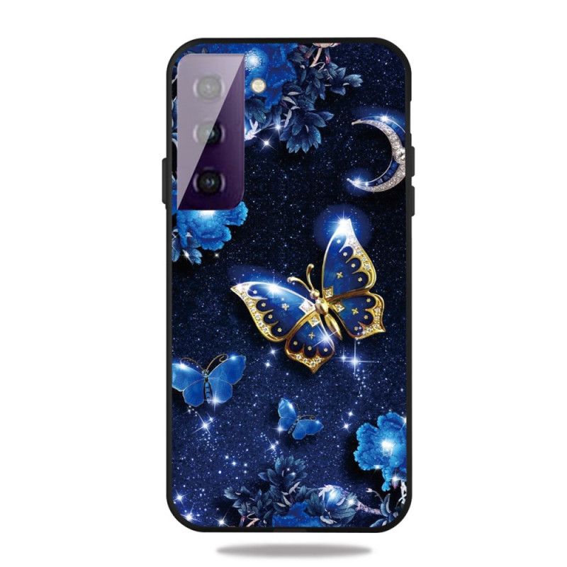 Coque Samsung Galaxy S21 Plus 5g Papillon La Nuit