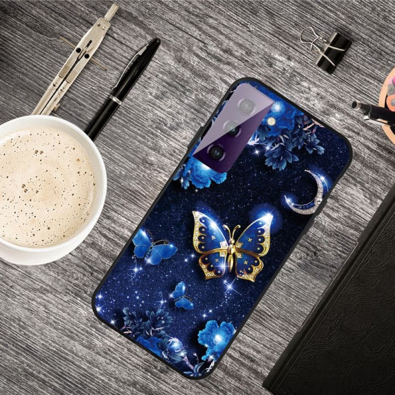 Coque Samsung Galaxy S21 Plus 5g Papillon La Nuit