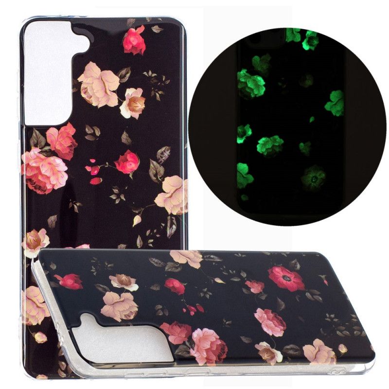 Coque Samsung Galaxy S21 Plus 5g Série Floralies Fluorescente