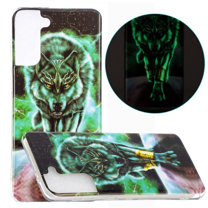 Coque Samsung Galaxy S21 Plus 5g Série Loup Fluorescente