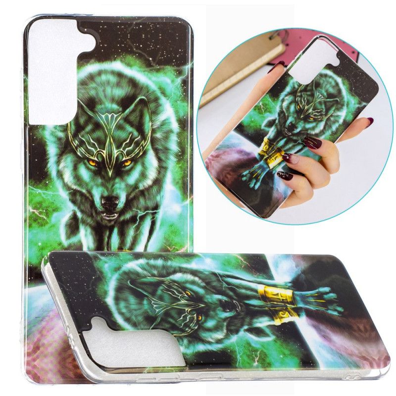 Coque Samsung Galaxy S21 Plus 5g Série Loup Fluorescente