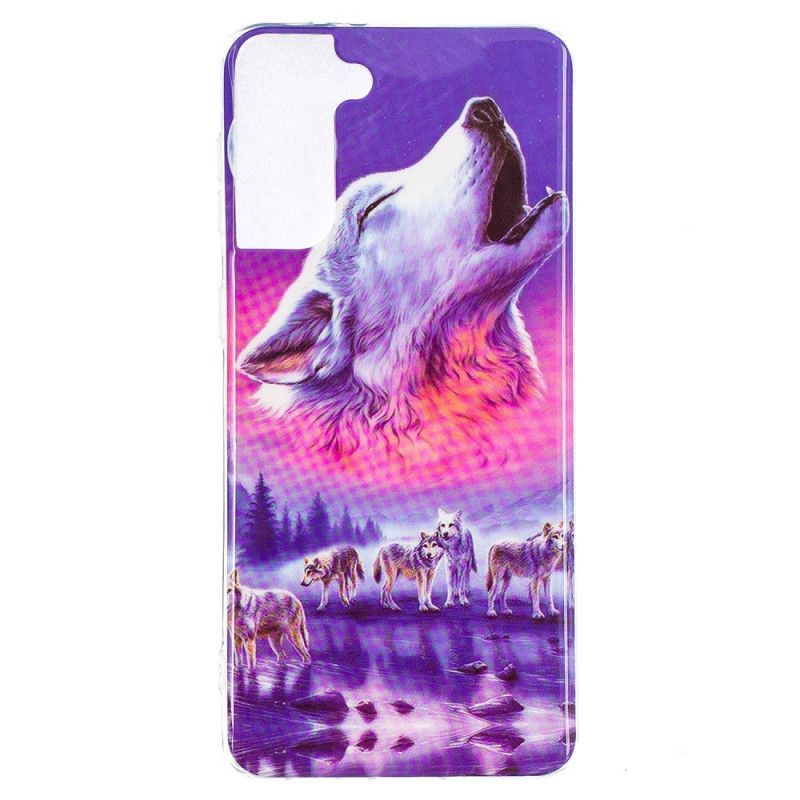 Coque Samsung Galaxy S21 Plus 5g Série Loup Fluorescente