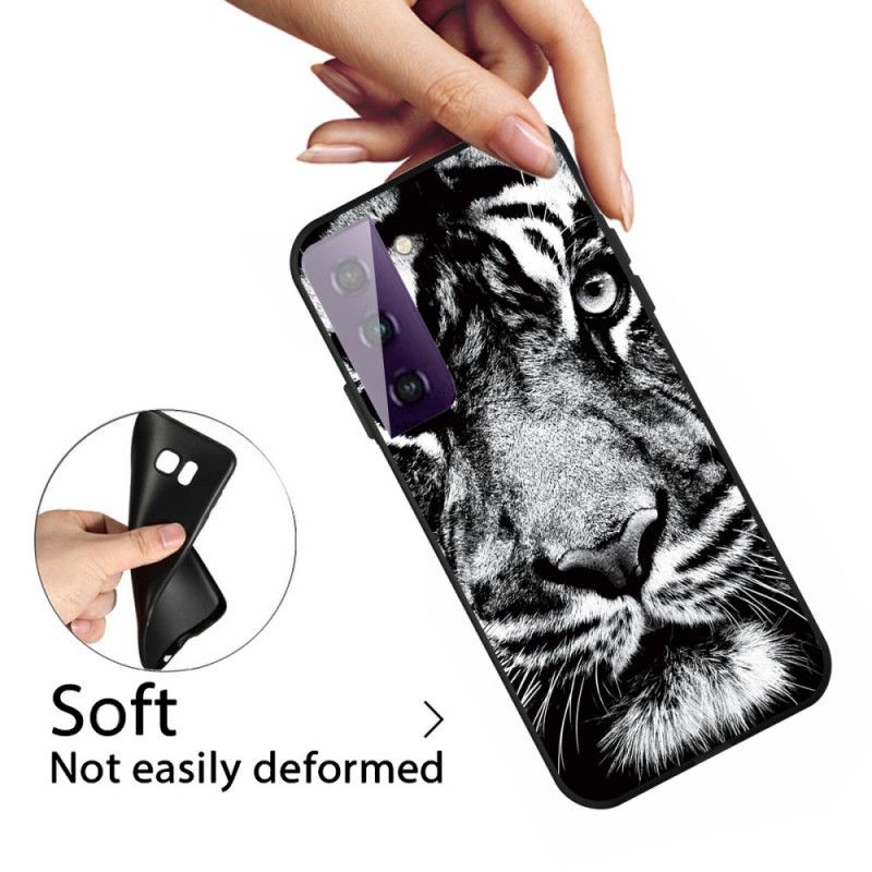 Coque Samsung Galaxy S21 Plus 5g Tigre Noir Et Blanc