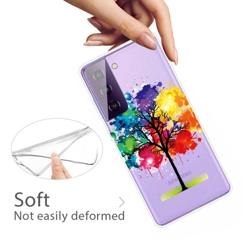 Coque Samsung Galaxy S21 Plus 5g Transparente Arbre Aquarelle
