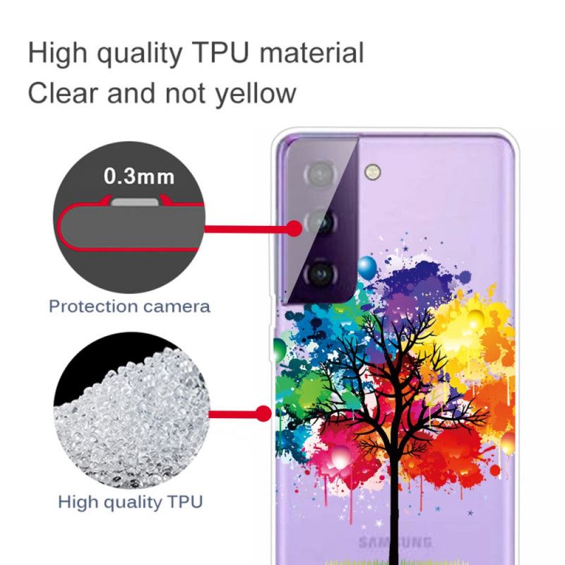 Coque Samsung Galaxy S21 Plus 5g Transparente Arbre Aquarelle