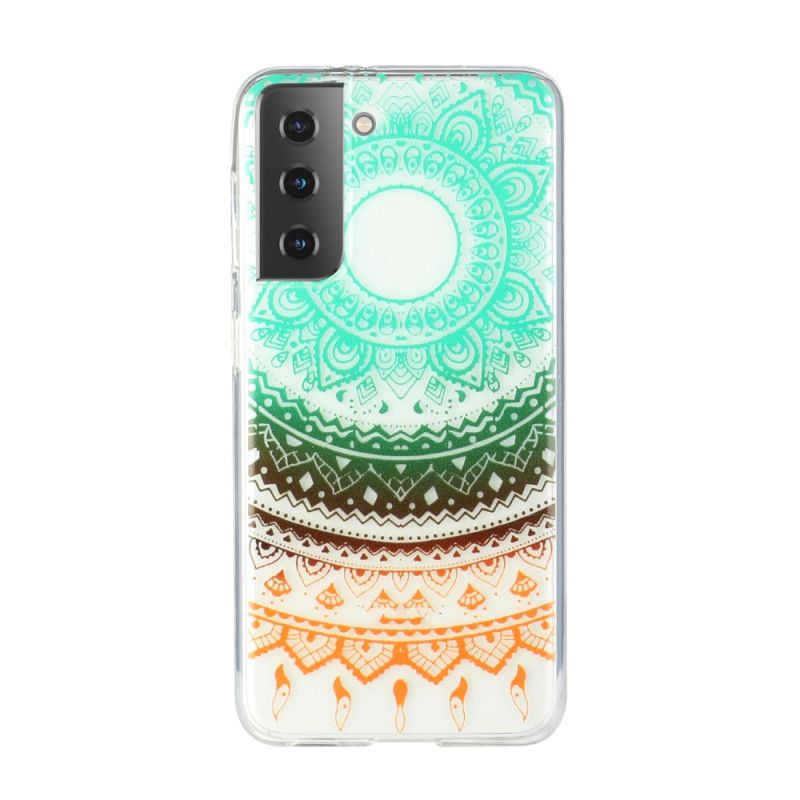 Coque Samsung Galaxy S21 Plus 5g Transparente Fleur Mandala