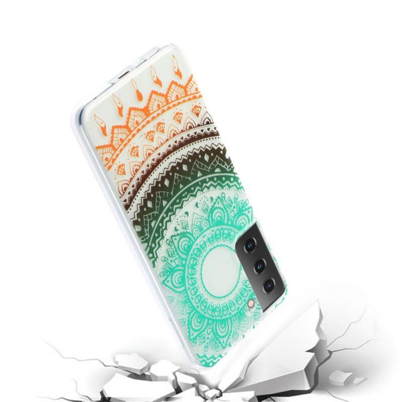 Coque Samsung Galaxy S21 Plus 5g Transparente Fleur Mandala