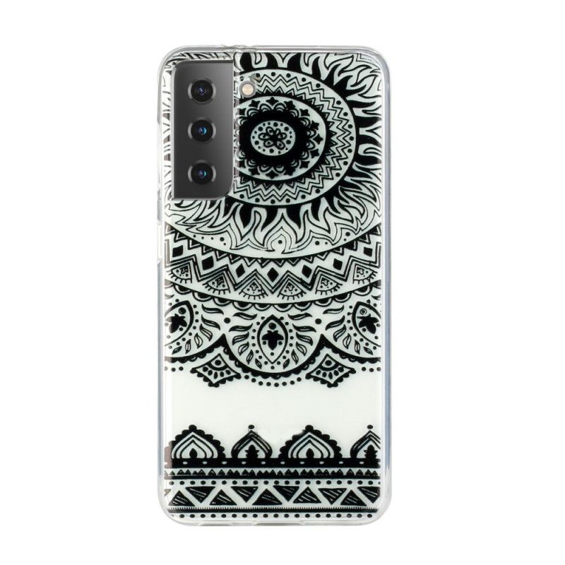 Coque Samsung Galaxy S21 Plus 5g Transparente Fleur Mandala