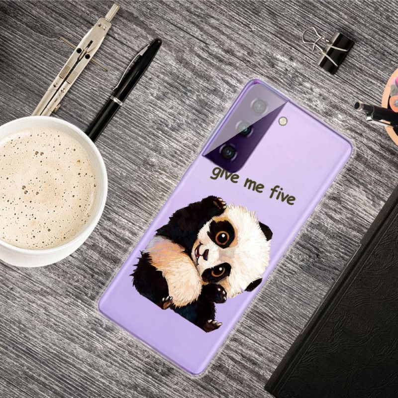 Coque Samsung Galaxy S21 Plus 5g Transparente Panda Give Me Five