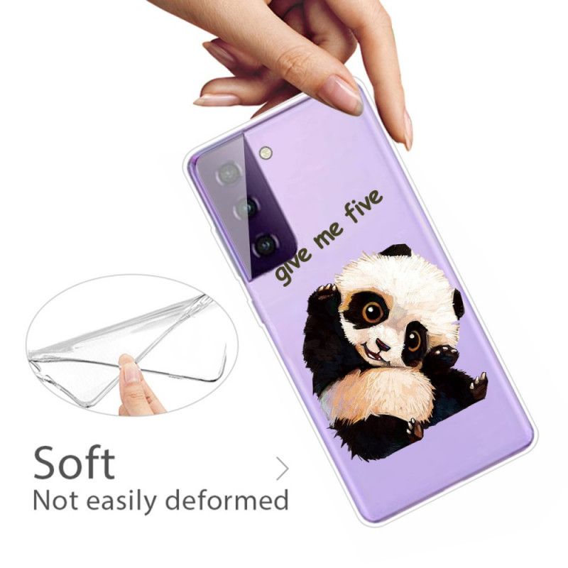 Coque Samsung Galaxy S21 Plus 5g Transparente Panda Give Me Five