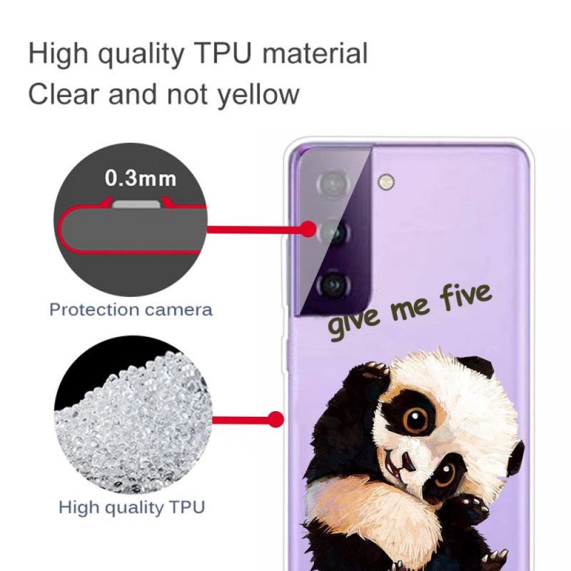 Coque Samsung Galaxy S21 Plus 5g Transparente Panda Give Me Five