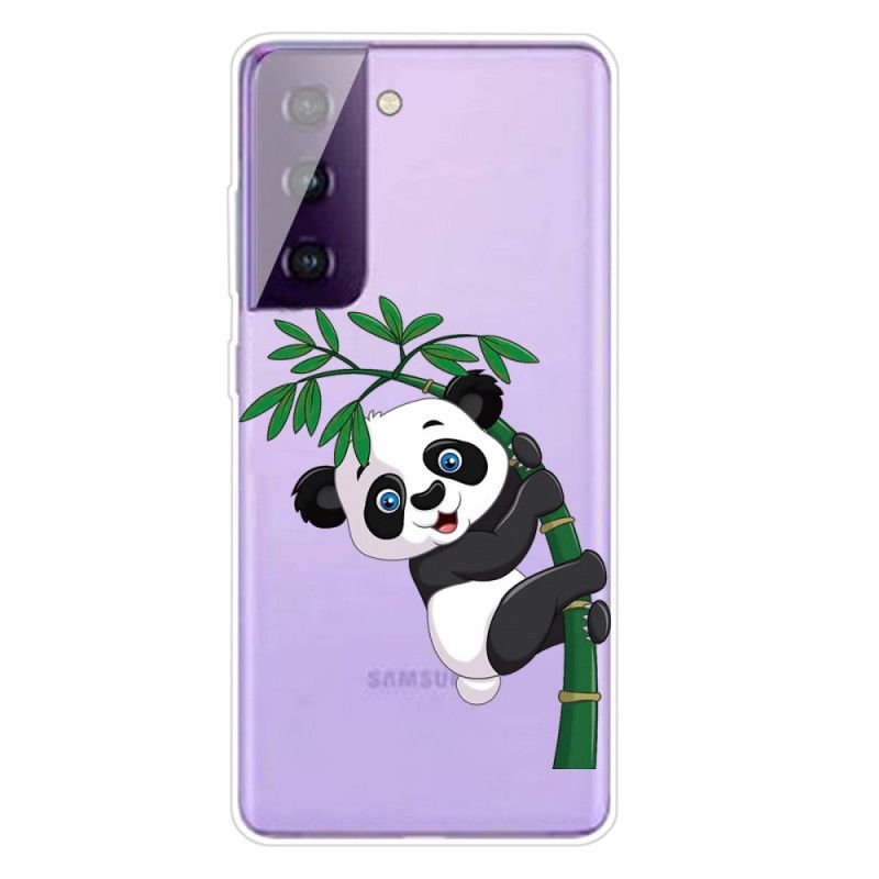 Coque Samsung Galaxy S21 Plus 5g Transparente Panda Sur Le Bambou