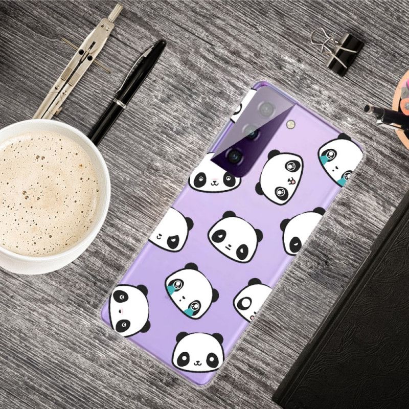 Coque Samsung Galaxy S21 Plus 5g Transparente Pandas Sentimentaux