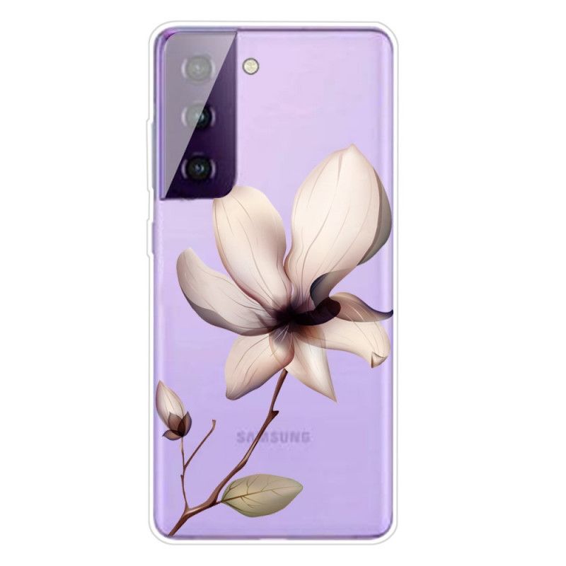 Coque Samsung Galaxy S21 Plus 5g Transparente Une Fleur