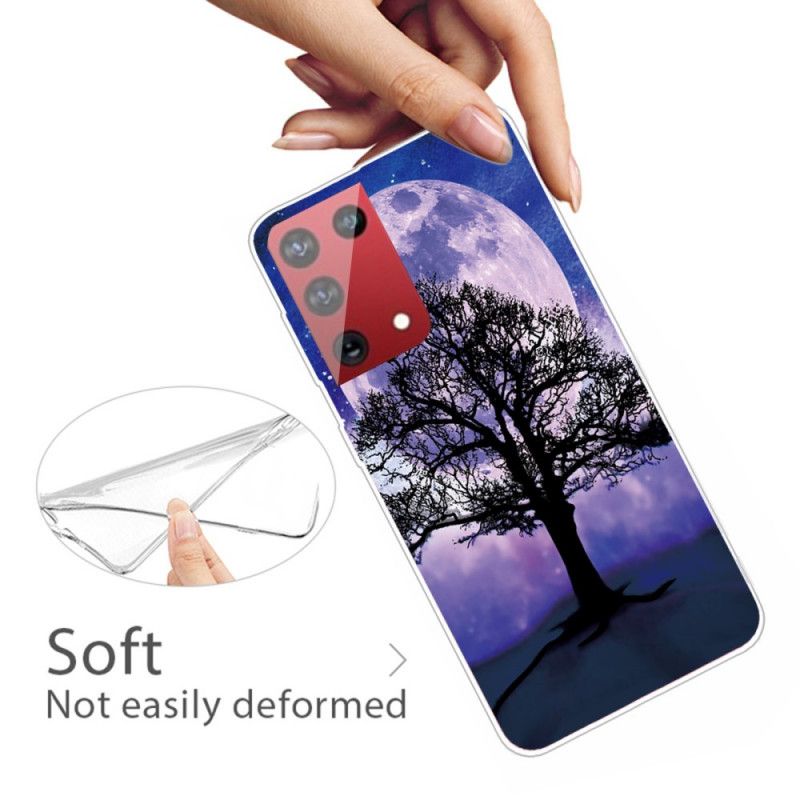 Coque Samsung Galaxy S21 Ultra 5g Arbre Et Lune