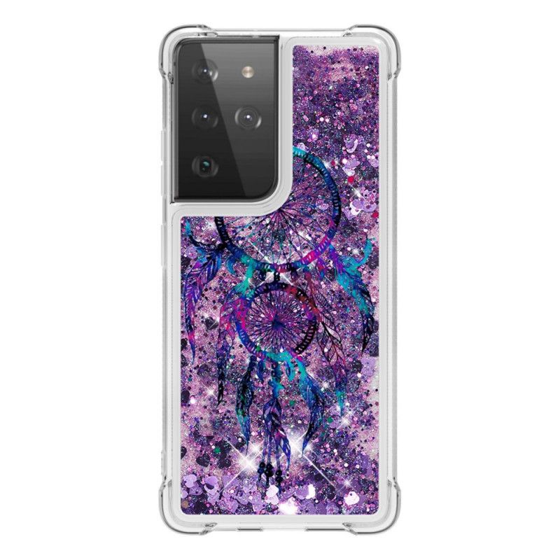 Coque Samsung Galaxy S21 Ultra 5g Attrape Rêves Paillettes