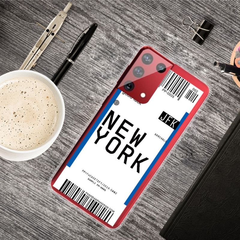 Coque Samsung Galaxy S21 Ultra 5g Boarding Pass To New York