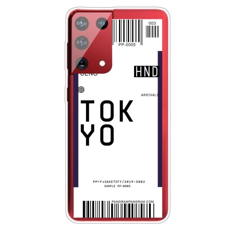 Coque Samsung Galaxy S21 Ultra 5g Boarding Pass To Tokyo